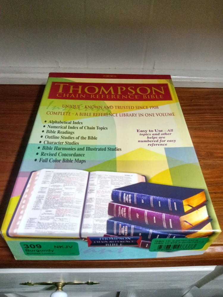 Thompson Chain Reference Bible-NKJV Burgundy Bonded Leather Red Letter