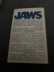 Jaws Peter Benchley Vintage 1975 Movie Tie In Paperback Book Bantam 18th Print