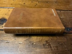 KJV Holy Bible References Red Letter Brown Genuine Leather 1970 Nelson