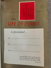 „The Life of Christ” Catholic 1954, Red Leather Binding, Gold Gilded Page Edges