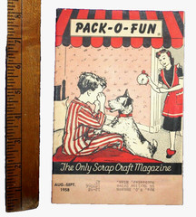 PACK-O-FUN The Only Scrap Craft Magazine Aug-Sept. 1958 Vintage 39 pages