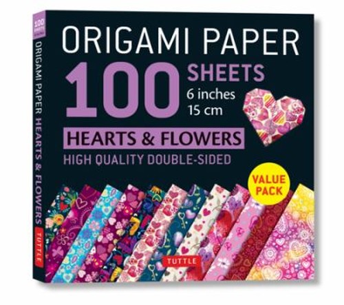 Origami Paper 100 Sheets Hearts and Flowers 6 15 Cm : Tuttle Orig