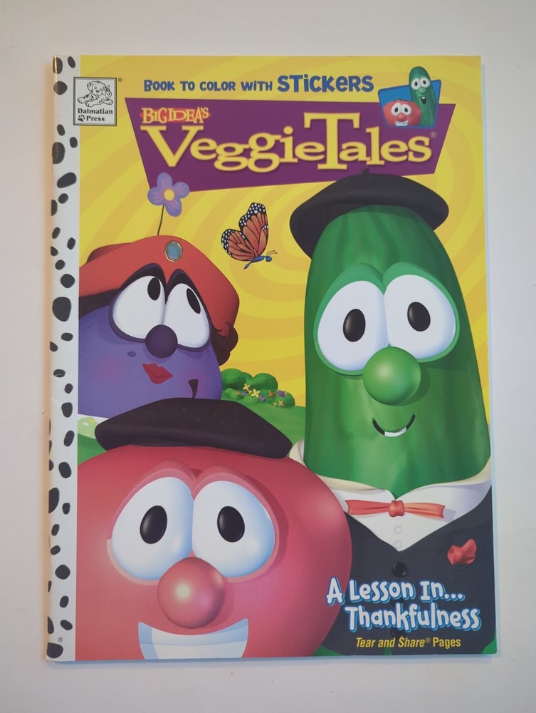 Big Idea 2003 VeggieTales Coloring Book UNCOLORED SC A Lesson In Thankfulness