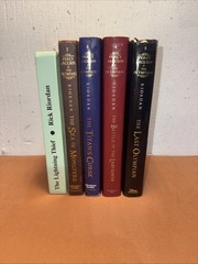 Lot Of 5 Books : Percy Jackson and the Olympians HCDJ Complete Set Rick Riordan