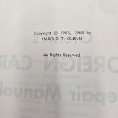 Glenn’s Foreign Car Repair Manual – Chilton Books – Hardcover 1,280 Pages