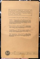 Rare, Denial of Illness, Edwin Weinstein, 1955, signed, Medical Lecture Series