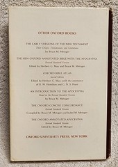 The Text of the New Testament by Bruce Manning Metzger HCDJ 2nd Ed 1968 Oxford