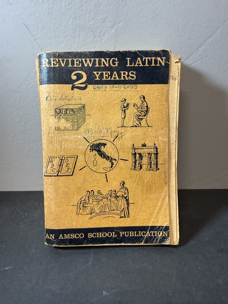 Vintage 1956 Reviewing Latin Two Years by Eli Blume AMSCO School Publication