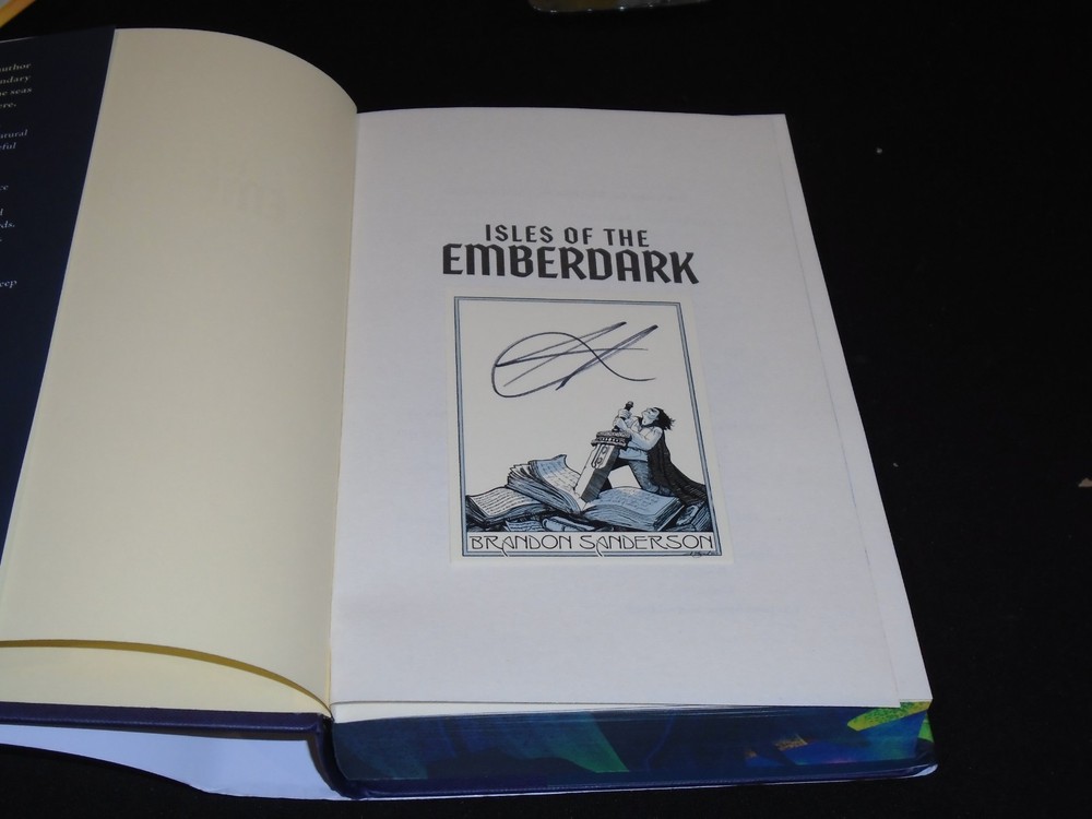 Signed Brandon Sanderson Isles Of The Emberdark UK Exclusive Ed BookPlate