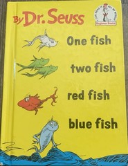 One Fish Two Fish Red Fish Blue Fish By Dr. Seuss Grolier Book Club Edition GOOD