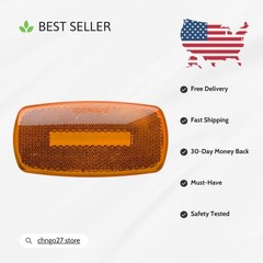 Amber Acrylic Lens for MC32 Series Lights, Snap-On & Water Resistant – A-32ABP