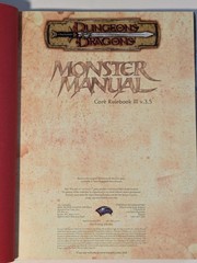 Monster Manual v3.5, Dungeons and Dragons Hardcover 2003 First Printing