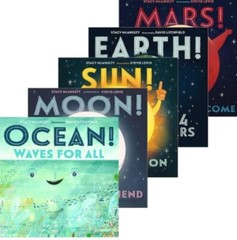 Our Universe Childrens Kids Books with Mars Earth Sun Moon Ocean Set Lot 5