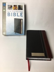 NIV Thinline Bible Charcoal/Maroon Christs Word Red 8.5x5x1 Silver Pg Edges Gift