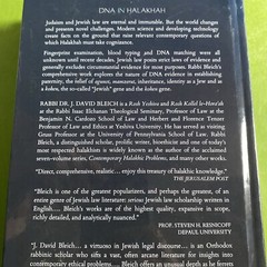 DNA in Halakhah, J. David Bleich Judaism and Jewish law, modern science technolo