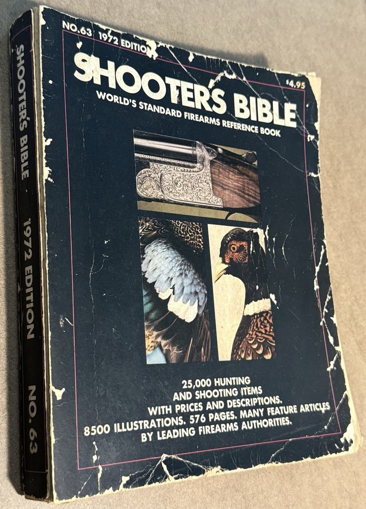 Shooter’s Bible No. 63 1972 Edition Vintage Firearms Reference Book 576 Pages