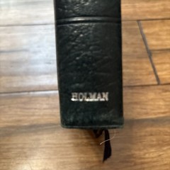 Holy Bible Master Verse Reference Edition Holman French Morocco Leather Blue