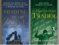 Trading in the Zone and The Disciplined Trader by Mark Douglas Paperback English