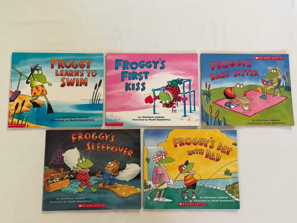 Froggy Series Books By Jonathan London, Lot Of Five, Scholastic Books