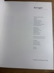Luis Barragan Complete Works Princeton Architectural Press 2003 FINE/NF