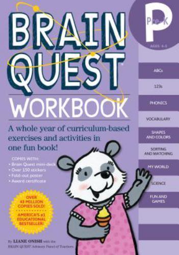Brain Quest Workbook: Pre-K – paperback, 0761149619, Liane Onish