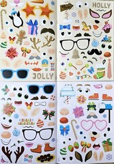 Christmas Holiday Create A Face Children’s Sticker Activity Book Set Of 2 New!