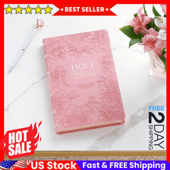 KJV Pink Faux Leather Holy Bible Gift Edition – Blossom Floral, Christmas Gift**