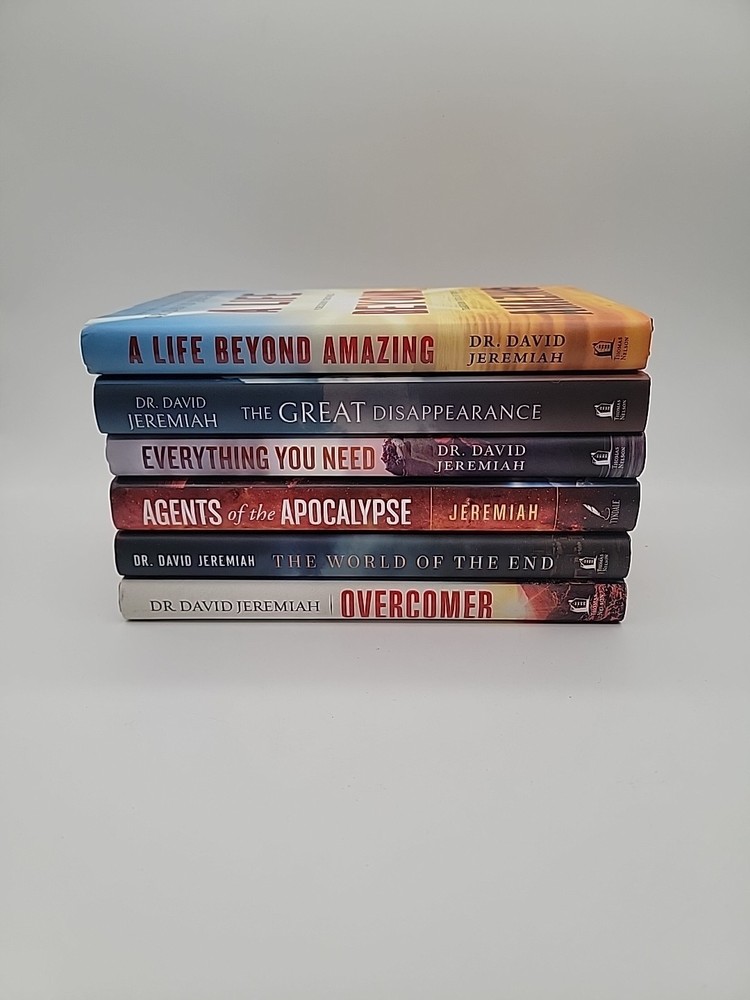 Dr. David Jeremiah 6 Book Lot Hardcover Signed Prophecy Christian Living EX