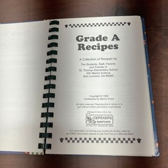Grade A Recipes St. Thomas Elementary 1999 Cookbook Morris Press Sample
