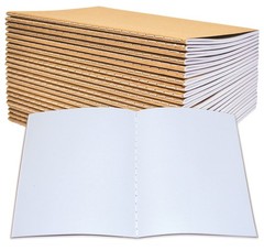 Kraft Notebooks 24 Pack, Blank Unlined, 8.3 in x 5.5 in, A5 Size, 60 White Pa…