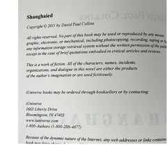 Shanghaied by David Paul Collins Hardcover Book And Dust Jacket