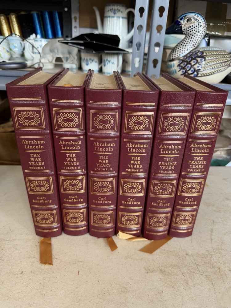 Easton Press-6 Vols-Abraham Lincoln-PRAIRIE YEARS & WAR YEARS-Carl Sandburg-1995