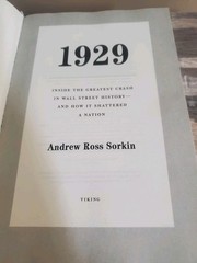 1929: Inside the Greatest Crash in Wall Street History… Andrew R. Sorkin HC