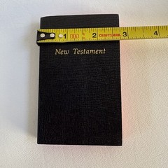 Vintage Pocket New Testament, KJV, Black Leather 4.25” x 2.75” 1968