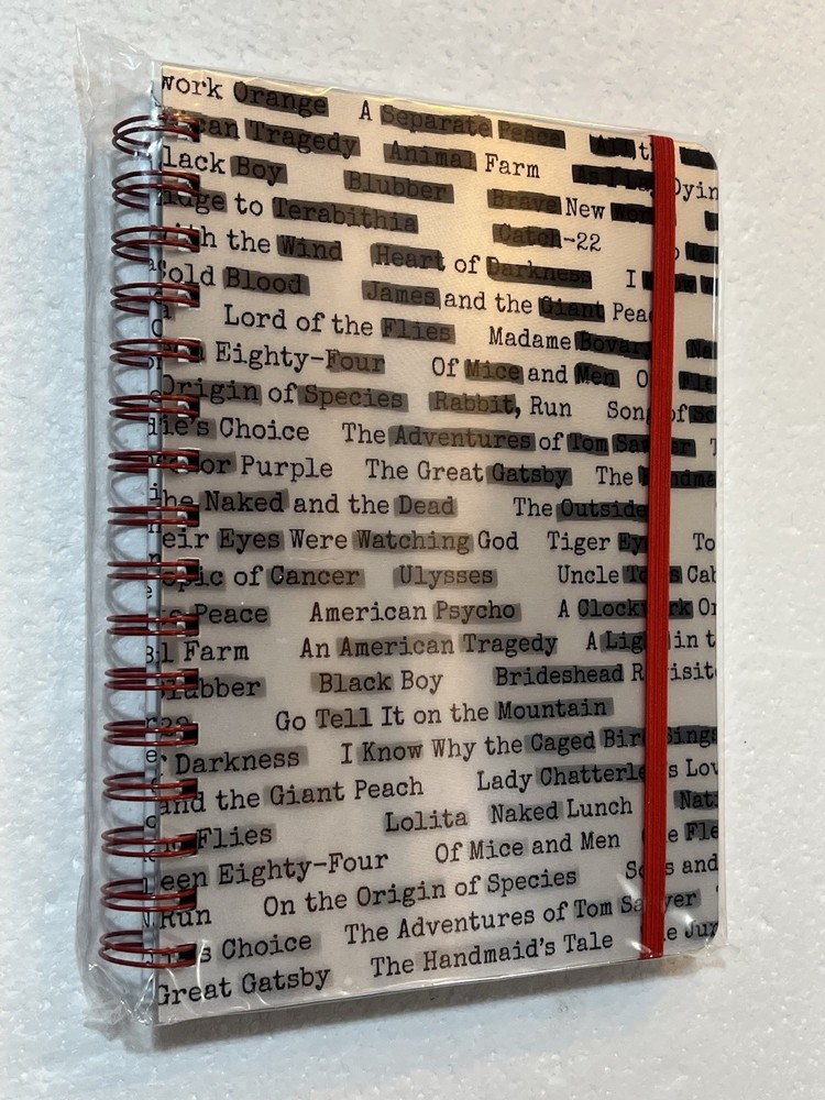 New 2020 Banned Books Spiral Notebook with Lenticular Cover 192 Lined Pages