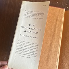 THE SPORTSMAN’S ALMANAC by Carley Farquhar Hardcover w/Dust Jacket