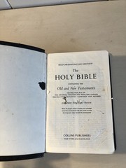 Holy Bible KJV Collins Black Leather References Red Letter Vintage