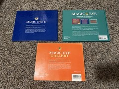 Magic Eye Book Lot of 3 Vintage 3D Illusion Books Magic Eye II Gallery Nostalgia