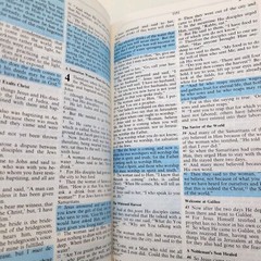 Possibility Thinkers Bible New King James Highlighted Blue Faux Leather 1984