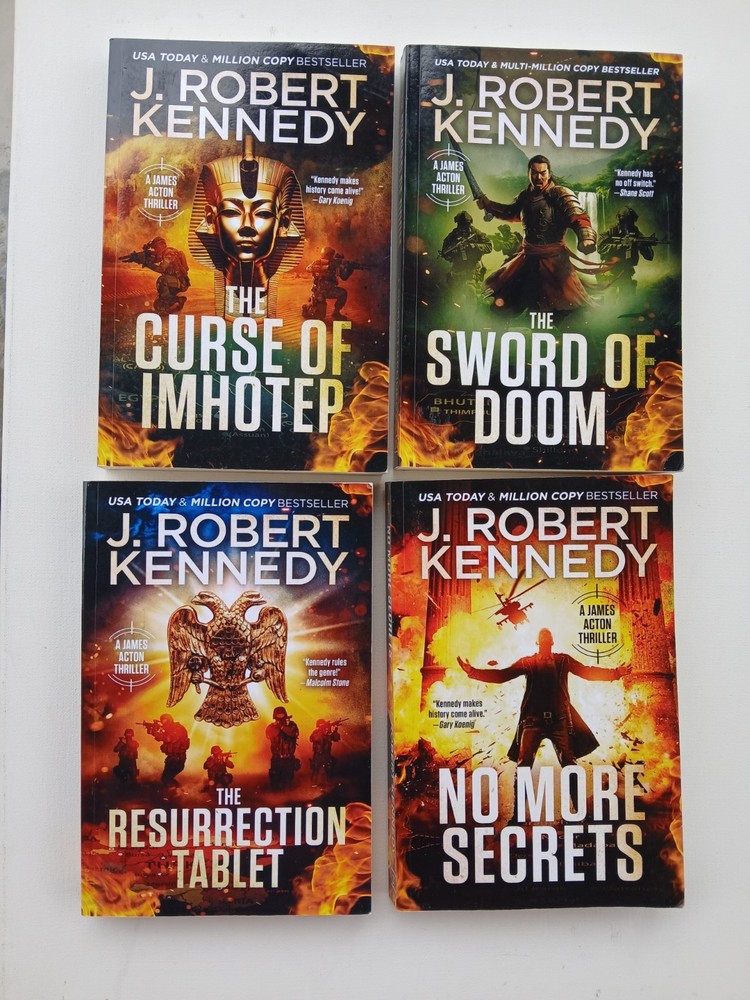 J. Robert Kennedy James Acton Thriller Series Lot of 4 Paperback Books