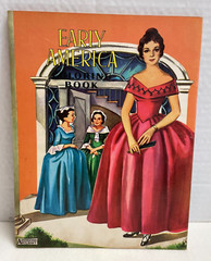 VTG Early America Coloring Book 64 pages/14 pages colored Saalfeld Artcraft