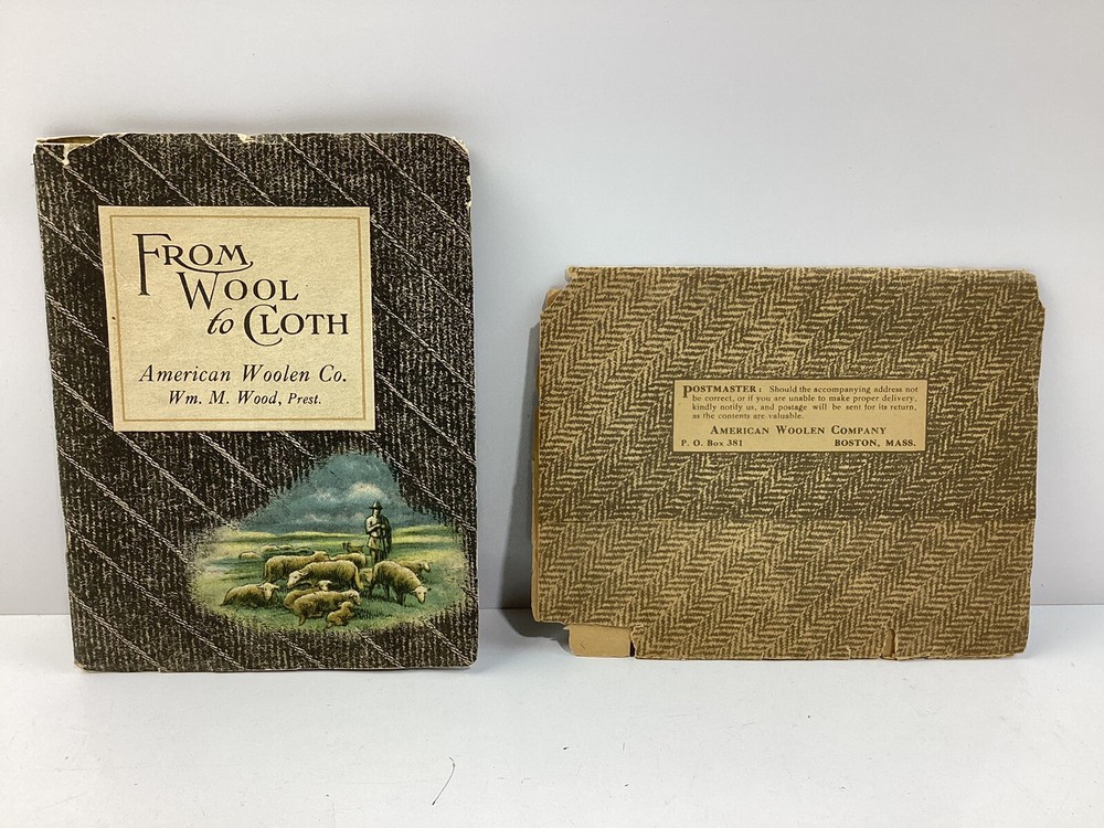 From Wool to Cloth American Woolen Co. William M. Wood PB w/ Original Envelope