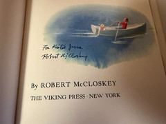 Robert McCloskey signed „Time Of Wonder” Viking 1957 1985 HC Beautiful Maine
