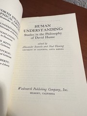 Human Understanding David Hume Sesonske Fleming 1968 Philosophy