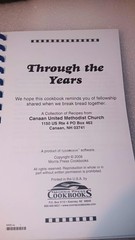 Spiral Cookbook 2008 Canaan NH United Methodist Church, Morris Press. Family Fr