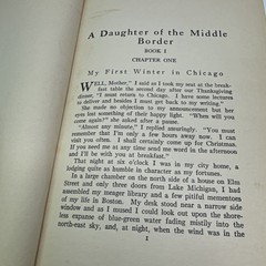 A Daughter of the Middle Border Hamlin Garland 1922 Macmillan Company HC Antique
