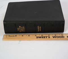 The System Bible Study Enlarged Edition Gilded Maps Black Morocco Leather Vtg