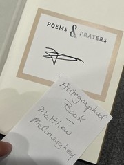 Poems and Prayers Matthew McConaughey Signed Autographed Book Charity DS66