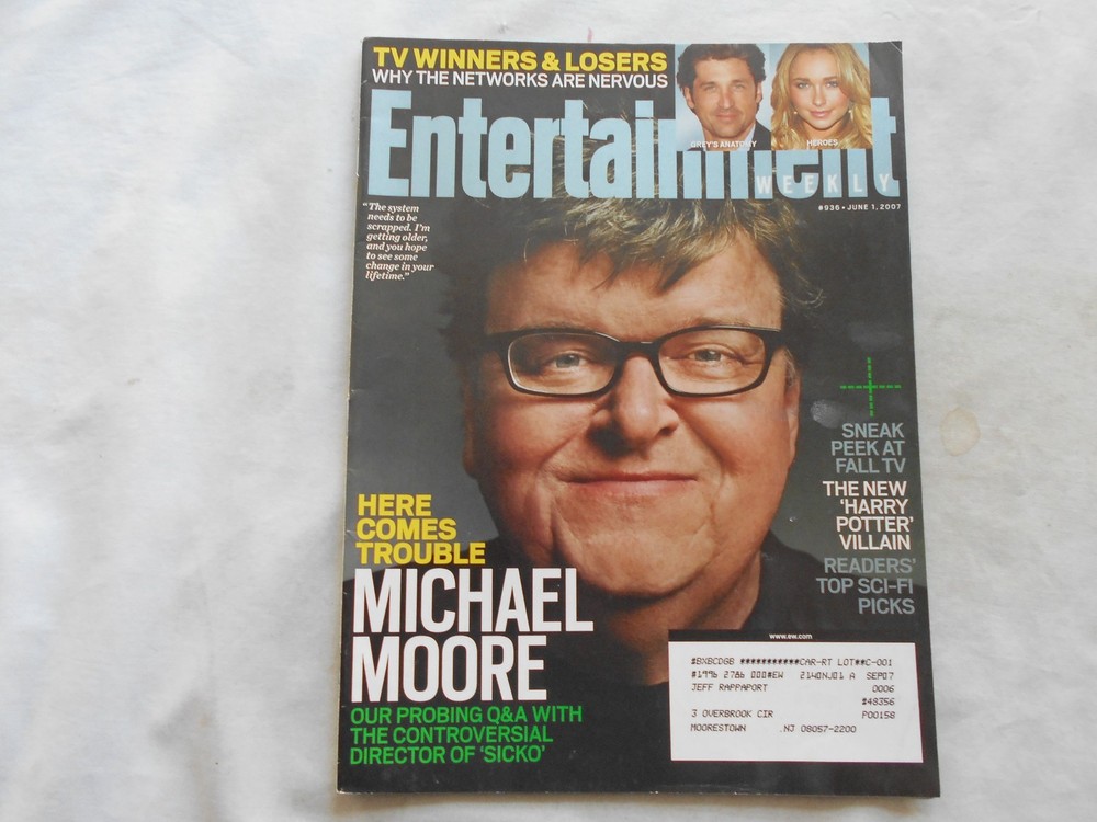 ENTERTAINMENT WEEKLY Magazine-JUNE 1,2007 MICHAEL MOORE