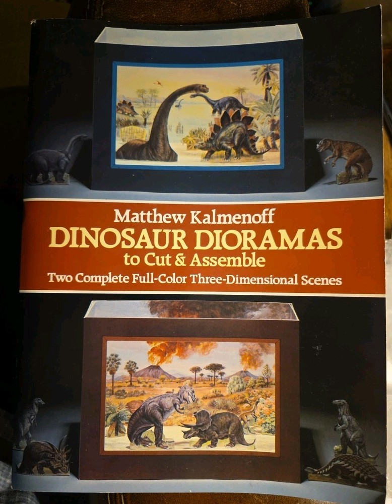 DINOSAUR DIORAMAS to Cut & Assemble MATTHEW KALMENOFF 1983 Dover UNUSED UNCUT